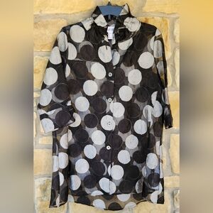 Joseph Ribkoff Black and Gray Patterned Shirt